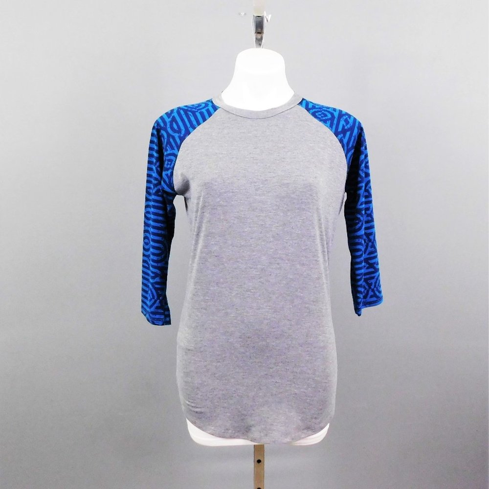 LulaRoe Women Shirt Gray‎ Blue S